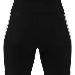 Pantaloncini da donna neri con dettaglio strisce laterali adidas