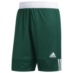 Pantaloncini Shorts sportivi da Uomo verdi e bianchi con logo adidas
