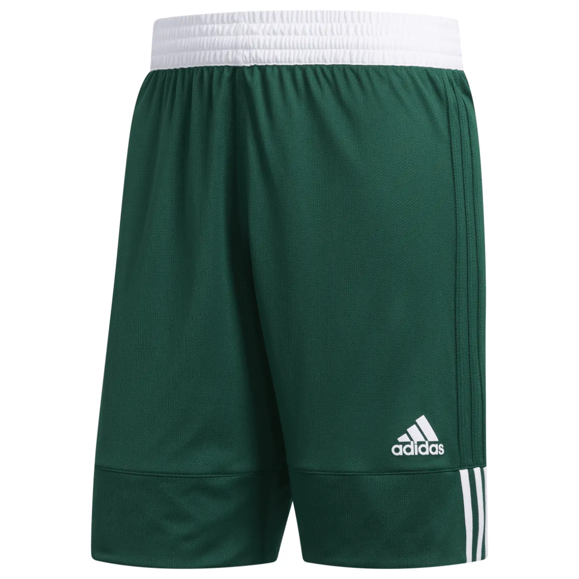 Pantaloncini Shorts sportivi da Uomo verdi e bianchi con logo adidas