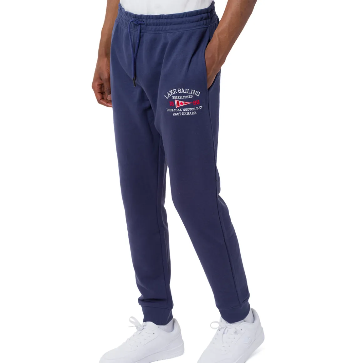 Pantaloni Jogger da Uomo Blu con Stampa e Vita Elasticizzata Canada Trail