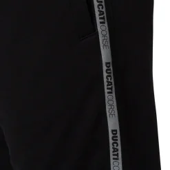 Pantaloni joggers neri da uomo con fettuccia logata Ducati Corse