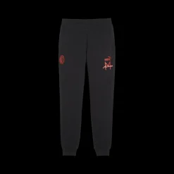 Pantaloni joggers neri da uomo con dettagli rossi Puma AC Milan Ftblicons
