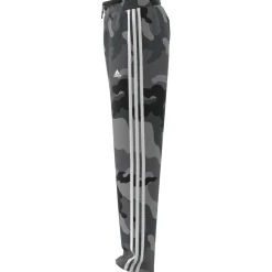 Pantaloni jogging da ragazzo grigi con fantasia militare e logo adidas