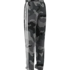 Pantaloni jogging da ragazzo grigi con fantasia militare e logo adidas