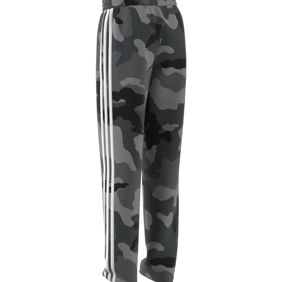 Pantaloni jogging da ragazzo grigi con fantasia militare e logo adidas