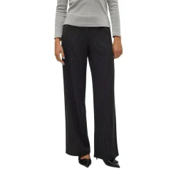 Pantaloni neri gessati in tessuto morbido da Donna Vero Moda