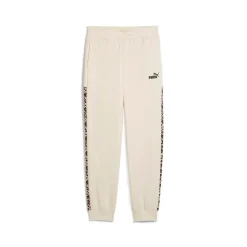 Pantaloni sportivi bianco off-white da Donna e inserti leopardati Puma