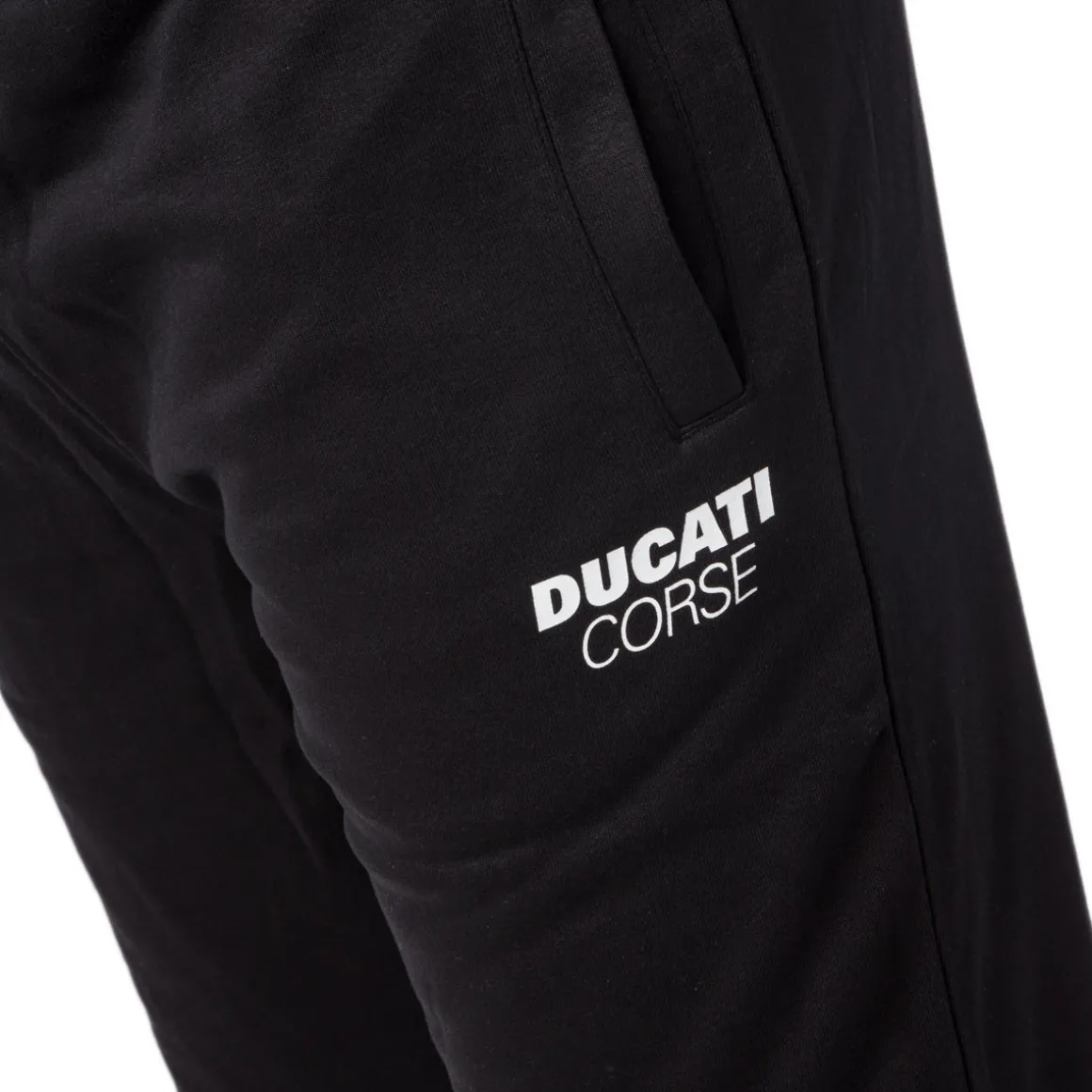 Pantaloni sportivi da uomo neri con logo Ducati