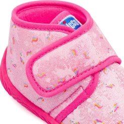 Pantofole antiscivolo da bambina rosa con fantasia unicorno Chicco