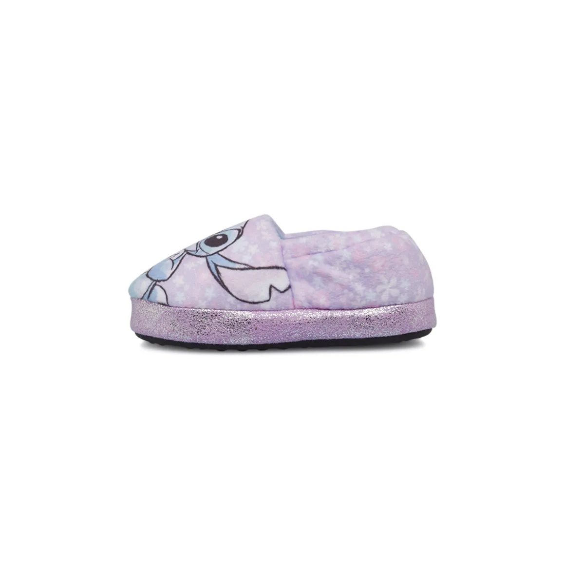 Pantofole Antiscivolo lilla da Bambina con glitter Stitch