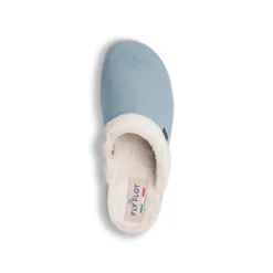 Pantofole azzurre da donna con colletto imbottito Fly Flot