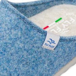 Pantofole azzurre da Donna in tessuto Fly Flot