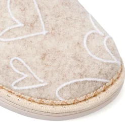 Pantofole beige da Donna con cuoricini Italia Trend