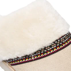 Pantofole beige da Donna con pelliccia sintetica Lora Ferres