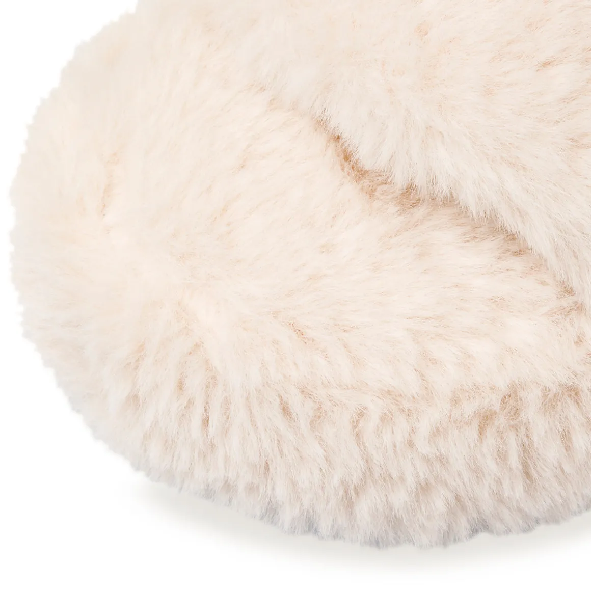 Pantofole beige da donna in pelliccia sintetica Lora Ferres