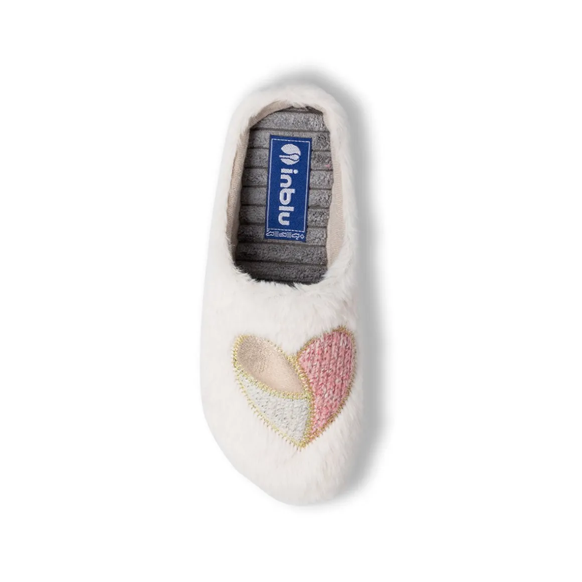 Pantofole bianco da Donna con cuore Inblu