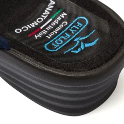 Pantofole blu da donna con sottopiede anatomico Fly Flot