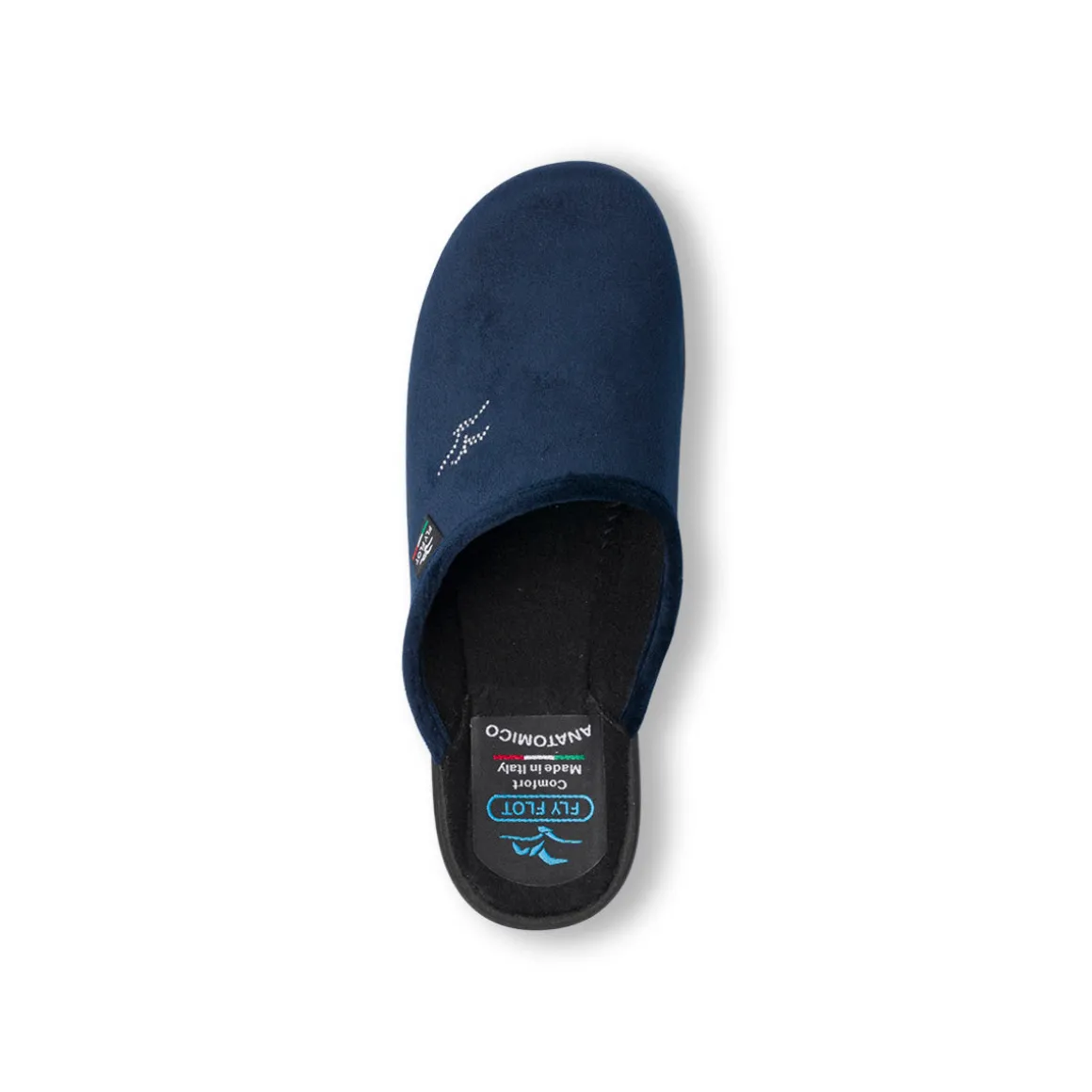 Pantofole blu da donna con sottopiede anatomico Fly Flot