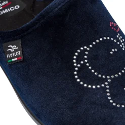 Pantofole blu da Donna con elefantino in strass Fly Flot