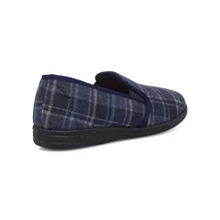 Pantofole blu da Uomo in tessuto a quadri TerraBlu