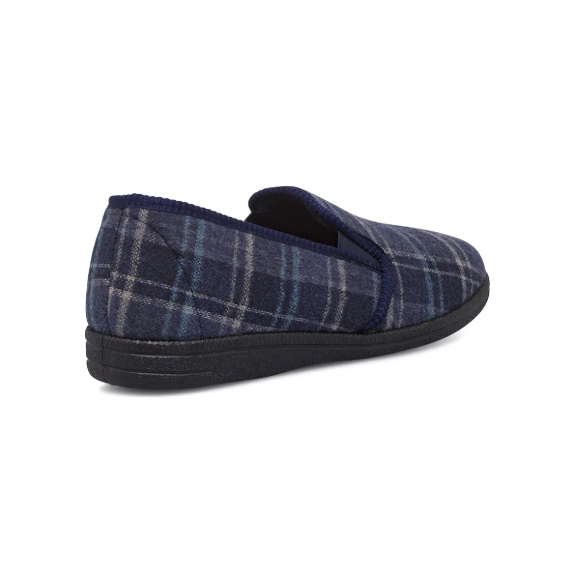 Pantofole blu da Uomo in tessuto a quadri TerraBlu