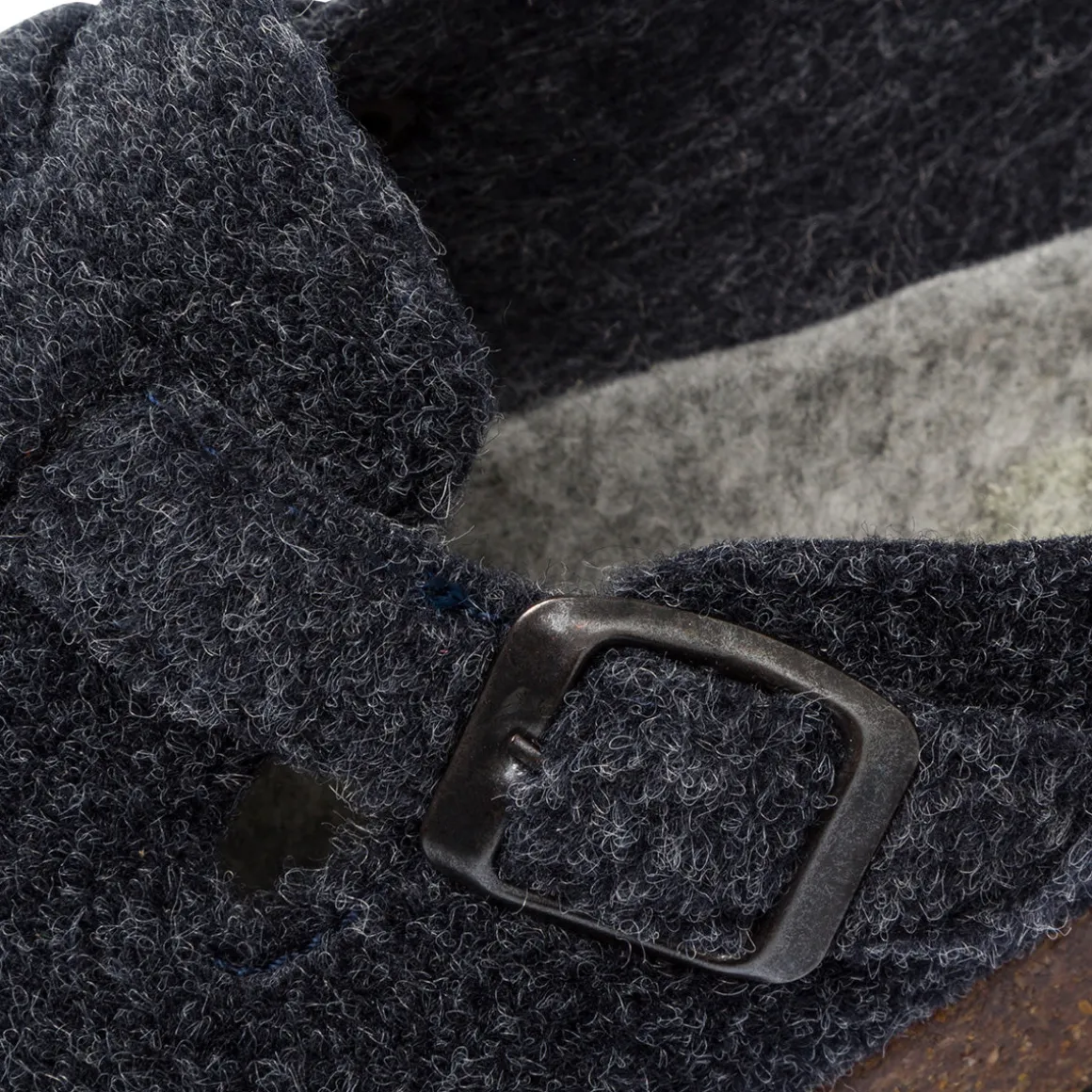 Pantofole blu in tessuto da uomo con cinturino Tè Verde