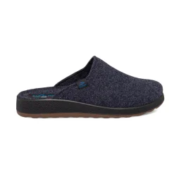 Pantofole blu in tessuto da uomo con etichetta logata Fly Flot