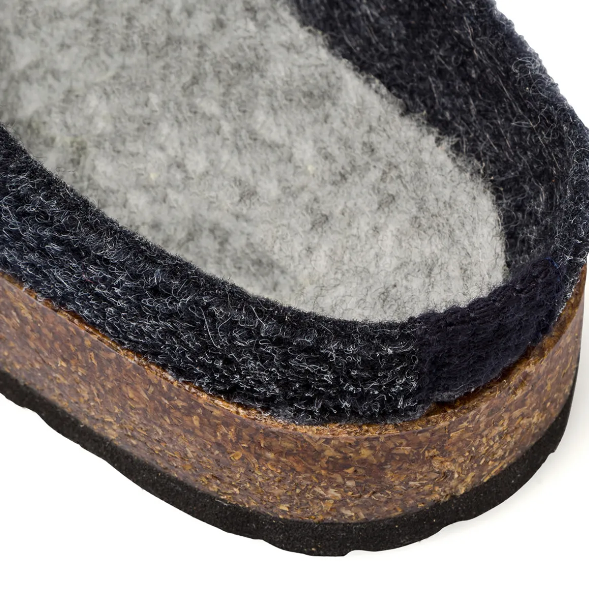 Pantofole blu in tessuto da donna con cinturino e fibbia Tè Verde