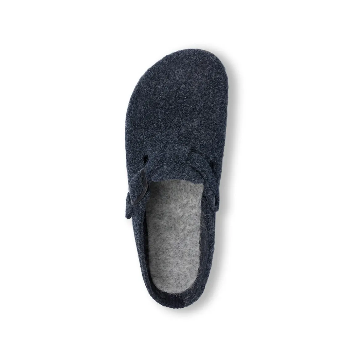 Pantofole blu in tessuto da donna con cinturino e fibbia Tè Verde