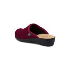 Pantofole bordeaux da donna con sottopiede anti-shock in pelle Fly Flot