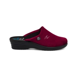 Pantofole bordeaux da donna con sottopiede anatomico Fly Flot