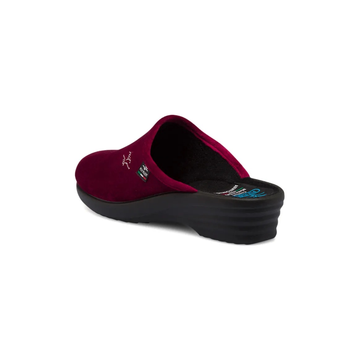 Pantofole bordeaux da donna con sottopiede anatomico Fly Flot