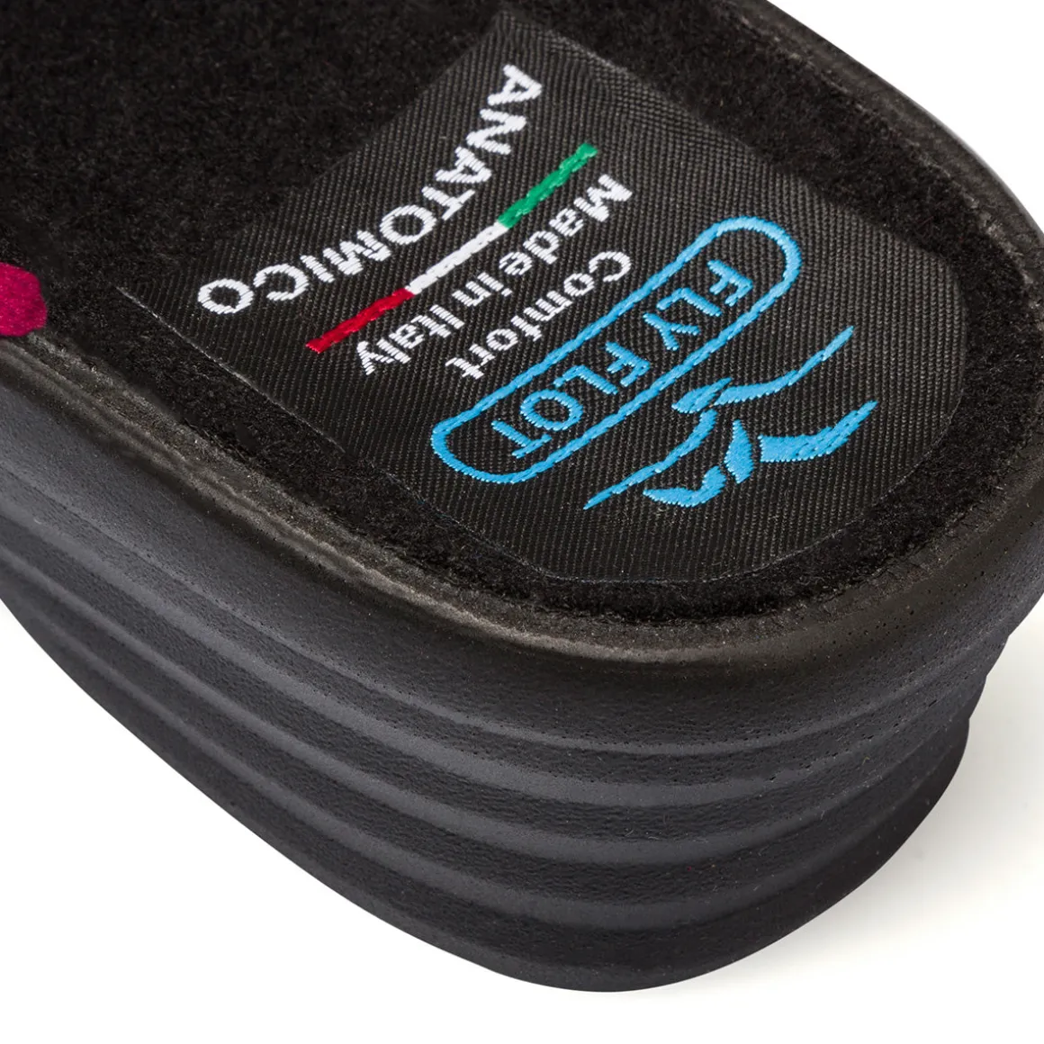 Pantofole bordeaux da donna con sottopiede anatomico Fly Flot