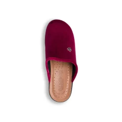 Pantofole bordeaux da Donna in pelle effetto velluto Fly Flot
