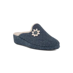 Pantofole da Donna Blu con Fiore Decorativo Stilrosa