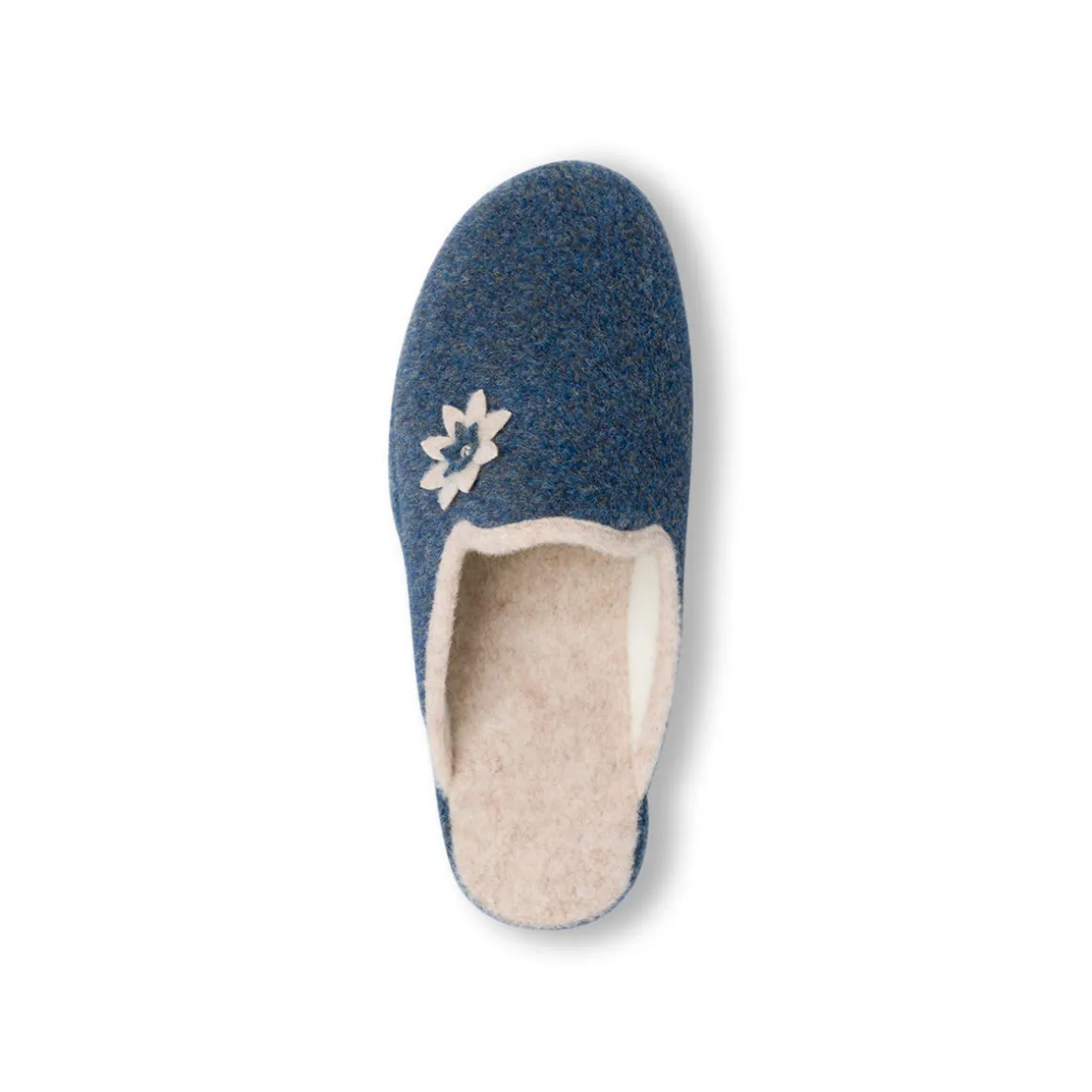 Pantofole da Donna Blu con Fiore Decorativo Stilrosa