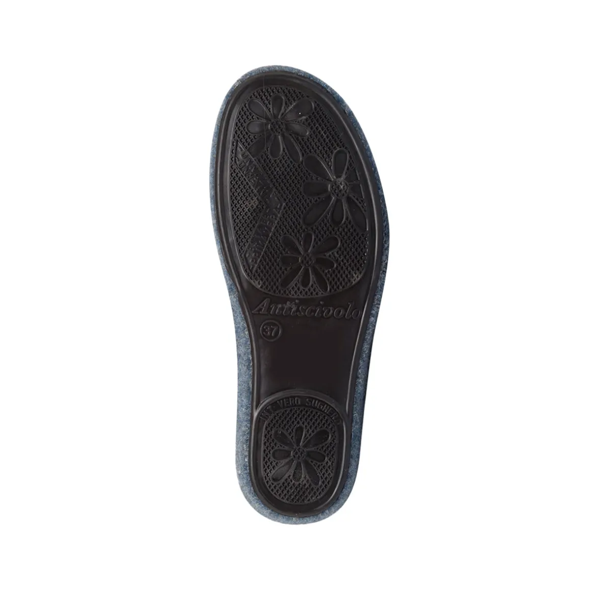 Pantofole da Donna Blu con Fiore Decorativo Stilrosa