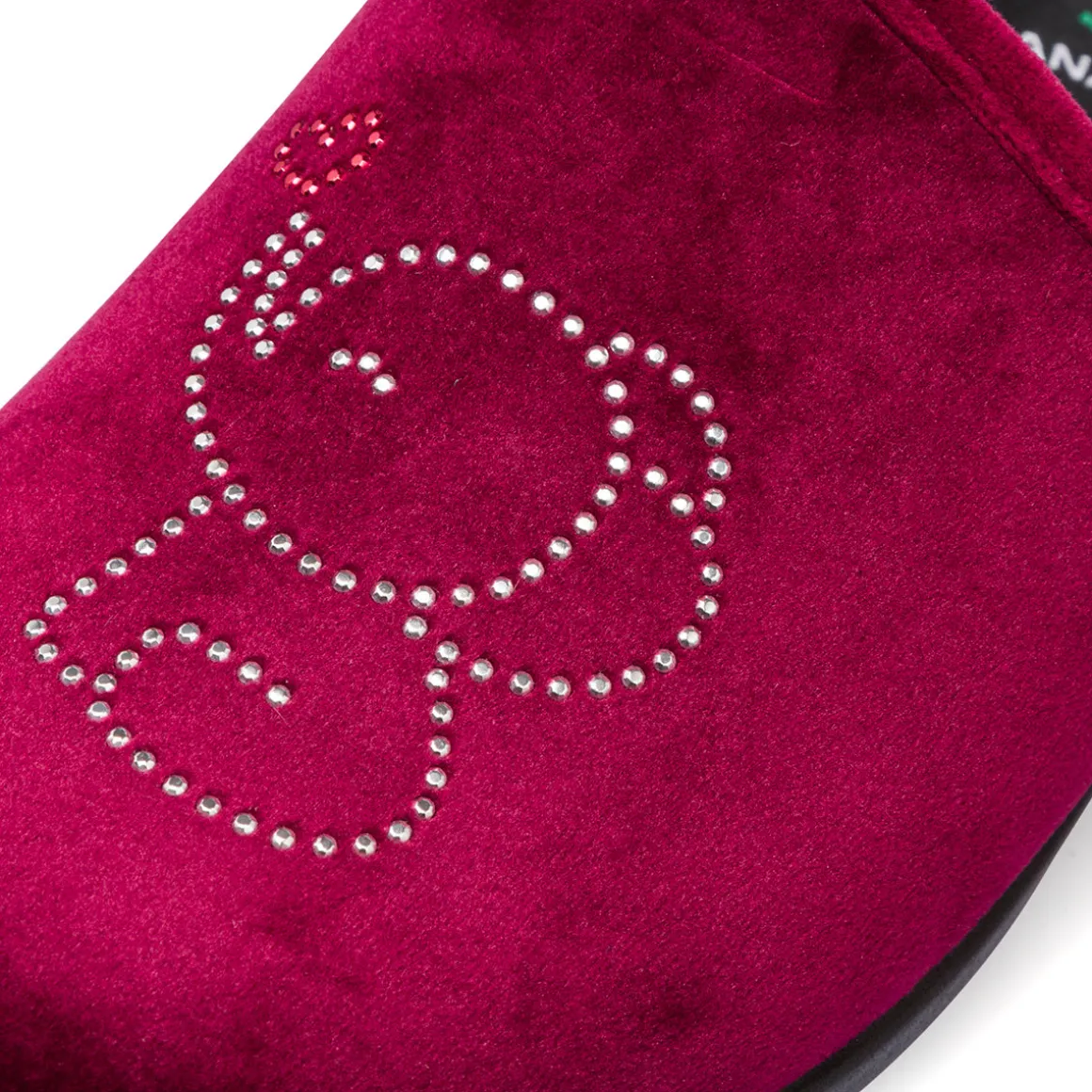 Pantofole da Donna bordeaux con elefantino in strass Fly Flot