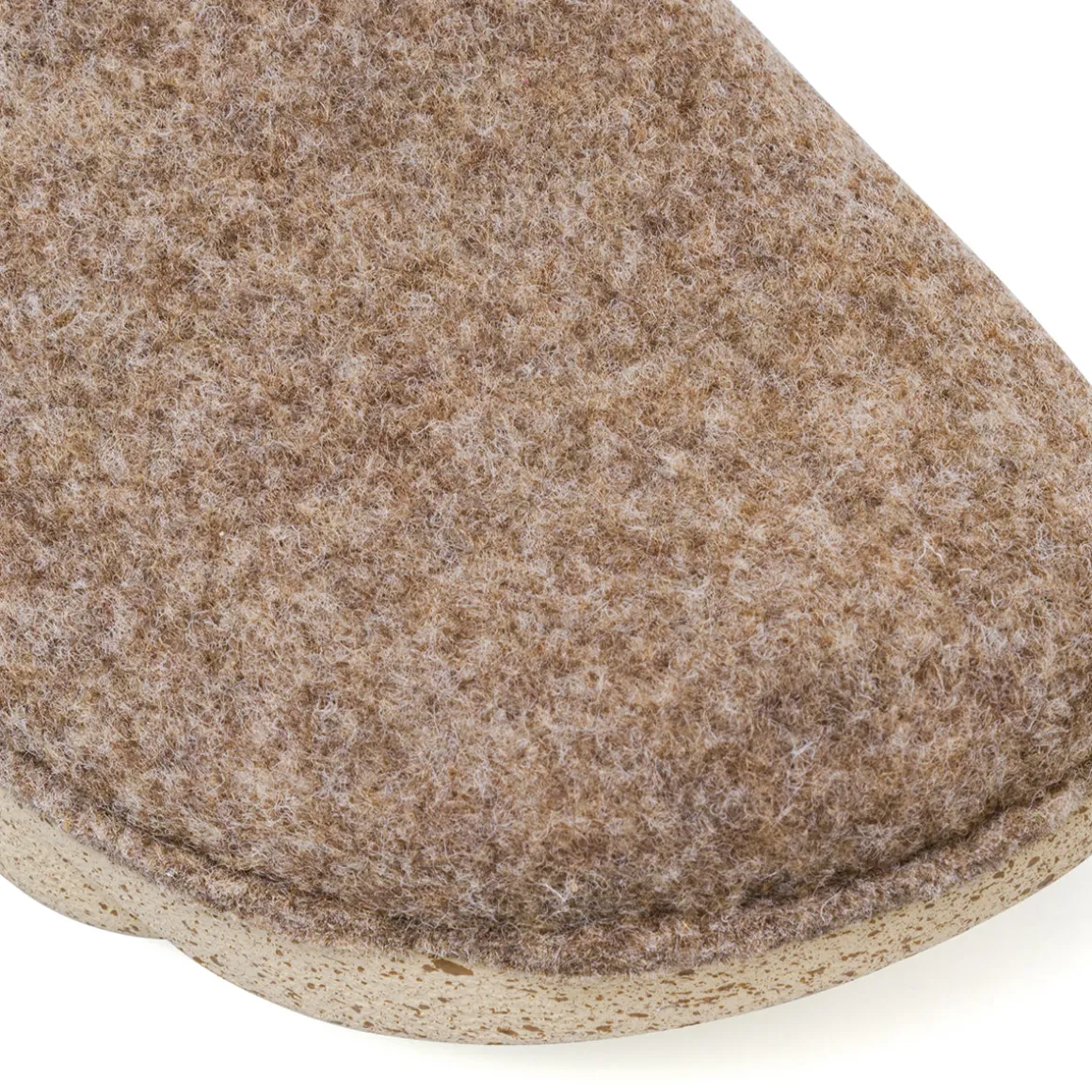 Pantofole da donna Flex'is taupe in feltro con soletta in pelle
