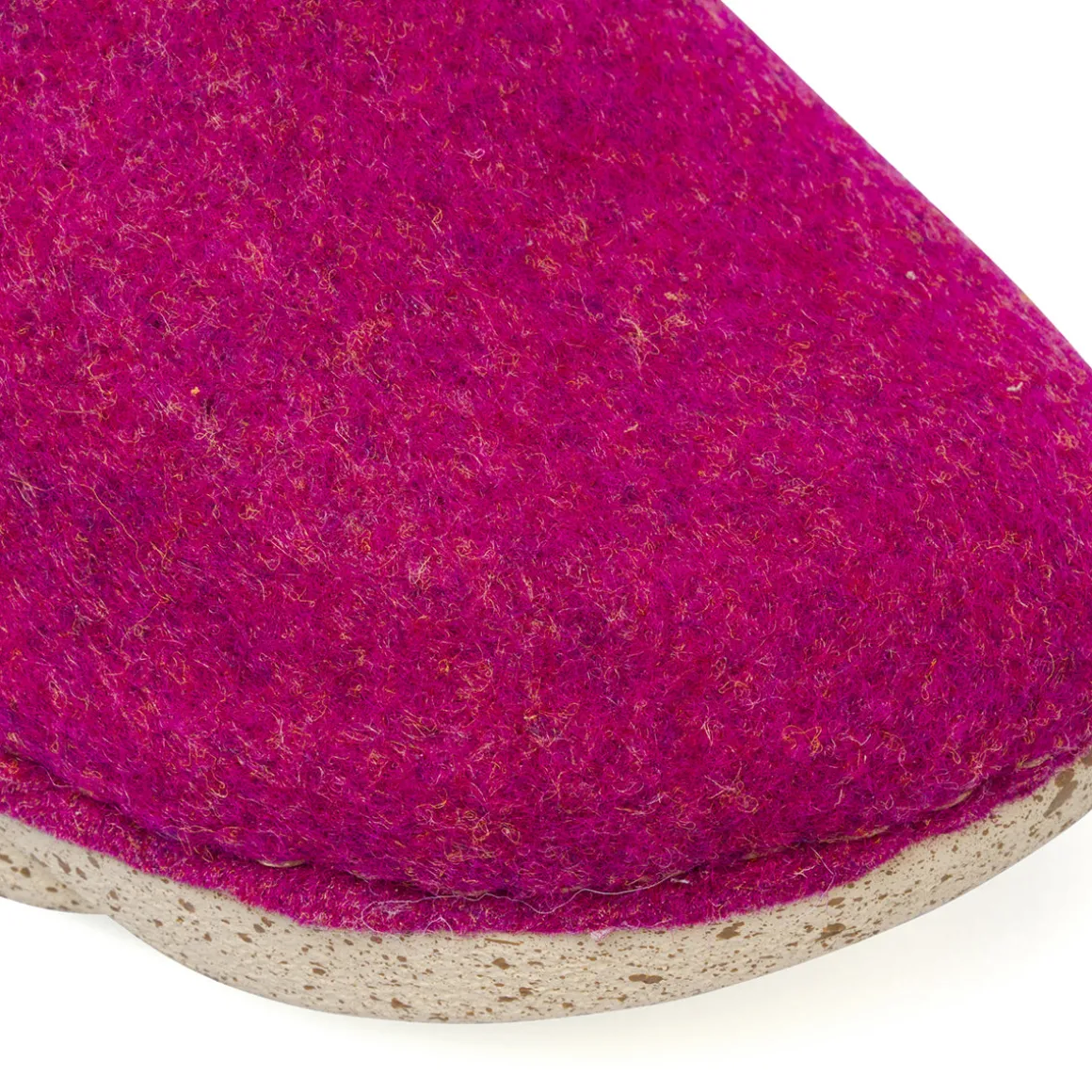 Pantofole da donna fucsia in feltro e fibbia Flex'is