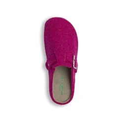 Pantofole da donna fucsia in feltro e fibbia Flex'is
