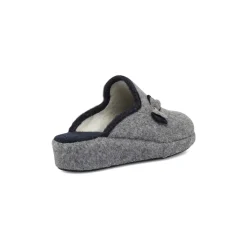 Pantofole da Donna in feltro grigio con fiocco Stilrosa