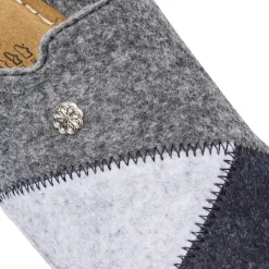 Pantofole da Donna in feltro grigio e blu Flex'is