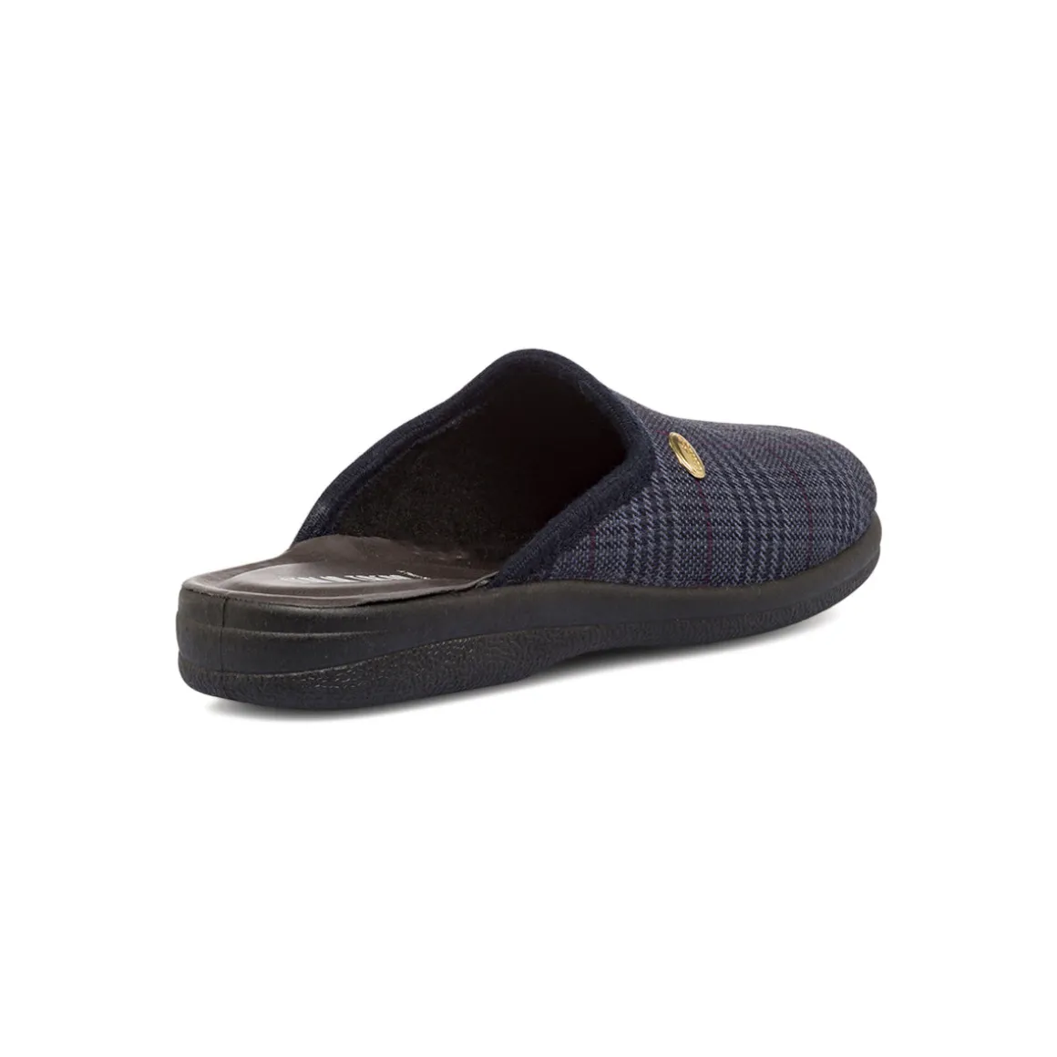 Pantofole da Uomo blu con dettaglio a quadri Italia Trend