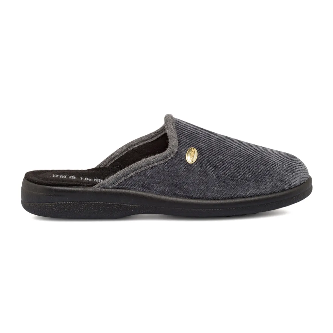 Pantofole da Uomo in tessuto grigio effetto ciniglia Italia Trend