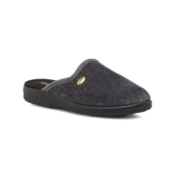 Pantofole da Uomo in tessuto grigio effetto ciniglia Italia Trend