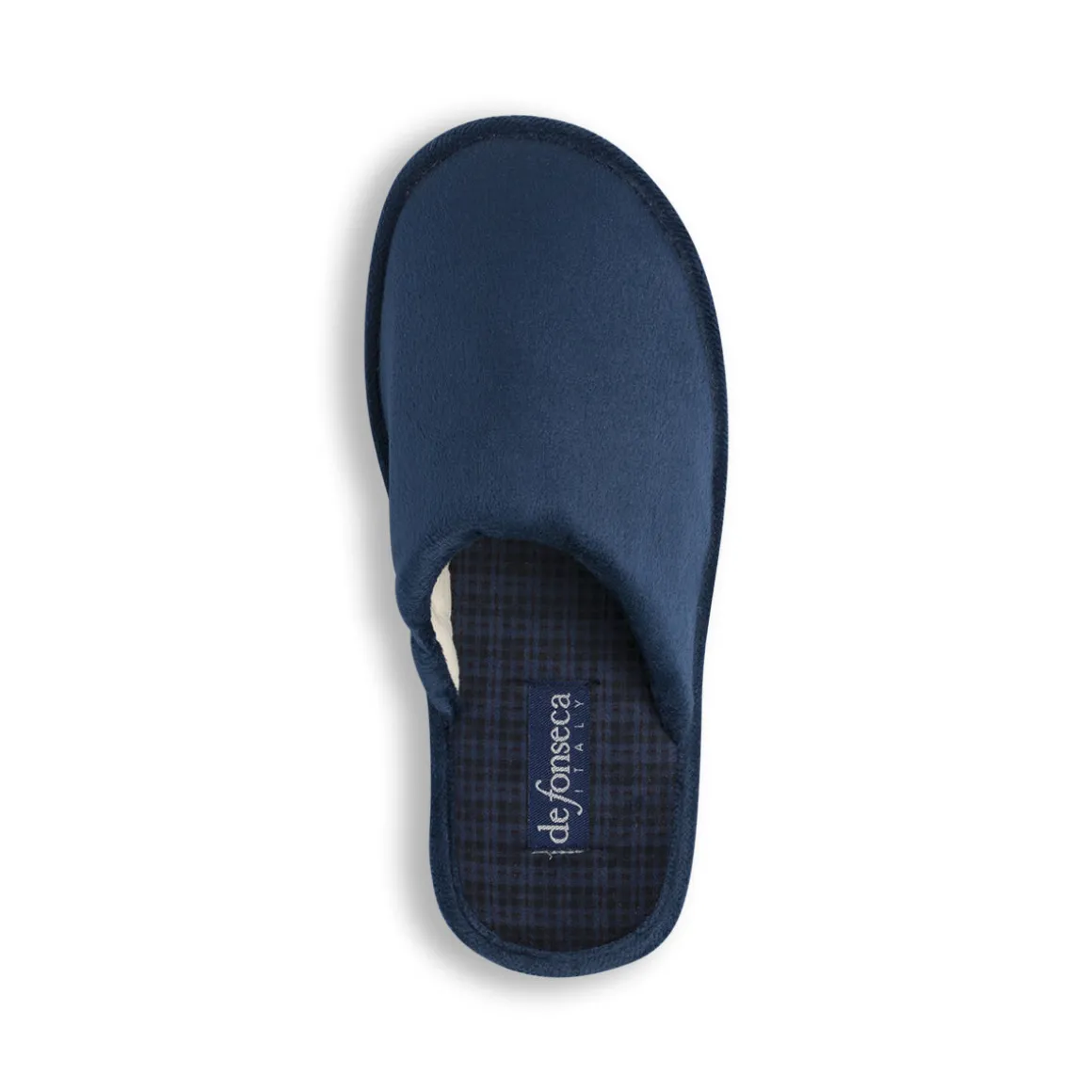 Pantofole da Uomo in Tessuto Blu con suola flessibile De Fonseca