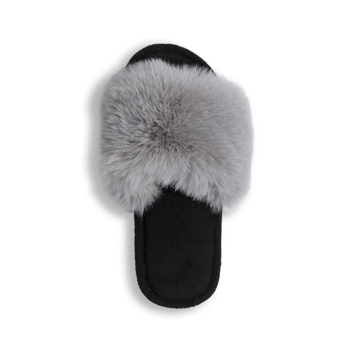 Pantofole grigie da donna in pelliccia sintetica Lora Ferres
