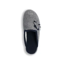 Pantofole grigie da donna con fiore Stilrosa
