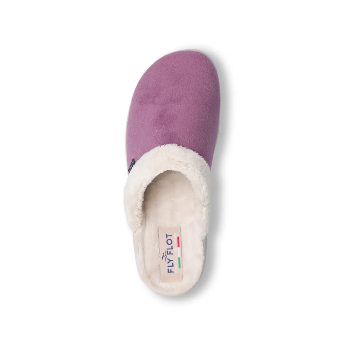 Pantofole lilla da donna con colletto imbottito Fly Flot